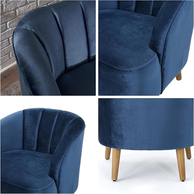 Merax Club Accent Chair with Backrest Arm Reading Lounge Lazy Side Sofa Seating for Living Room Corner Bedroom Dorm