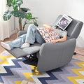 32L Wall Hugger PU Leather Power Recliner Chair with 2 USB &amp Type-C Ports Adjustable Zero Wall Reclining Sofa with Side Pocket &amp Pillow Top Arms Electric Armchair with Cushion Back for Livi