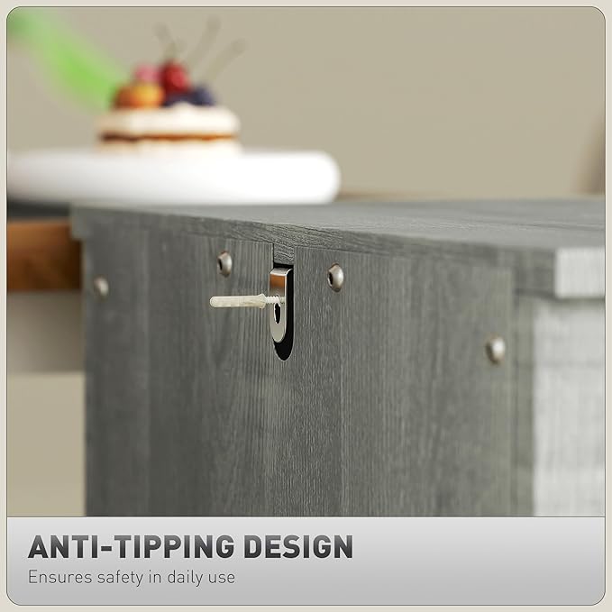 2 Drawer File Cabinet with Lock Small Filing Cabinet Under Desk Storage Organizer Home Office Locking Drawers Cabinet with DrawersModern Farmhouse FurnitureLightGray