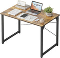 CubiCubi Computer Desk 32 inch Small Home Office Desk for Small Spaces Modern Simple Style for Home Office Study Writing Deep Brown