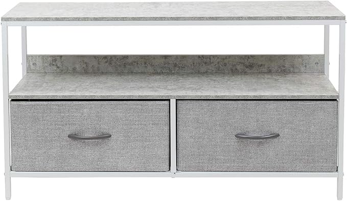Sorbus TV Stand Dresser with 2 Drawers - Television Riser Chest with Storage - Bedroom Living Room Closet &amp Dorm Furniture