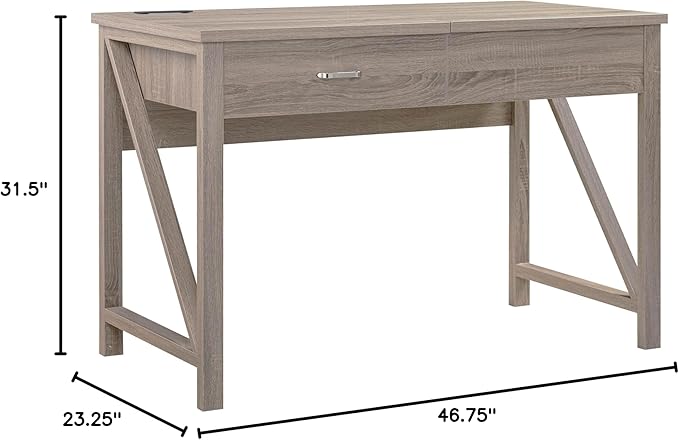 Home Office Desk Lift Top Desk with Drawer USBPower Outlet