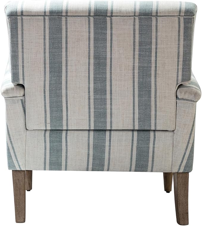 Upholstered Accent Chair with Arms and Wooden Legs Modern Comfy Armchair Reading Chair for Living Room Bedroom