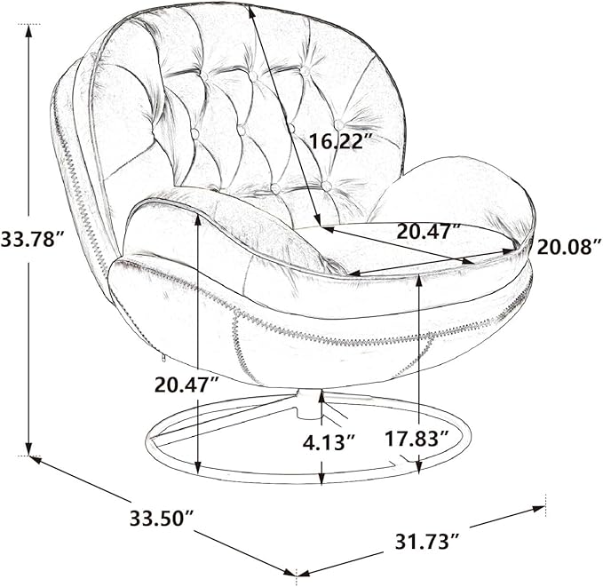 JINS&ampVICO Swivel Accent Chair Armchair with OttomanVelvet Lounge ChairComfy Living Room ChairLazy Sofa for BedroomApartmentReading RoomGreen