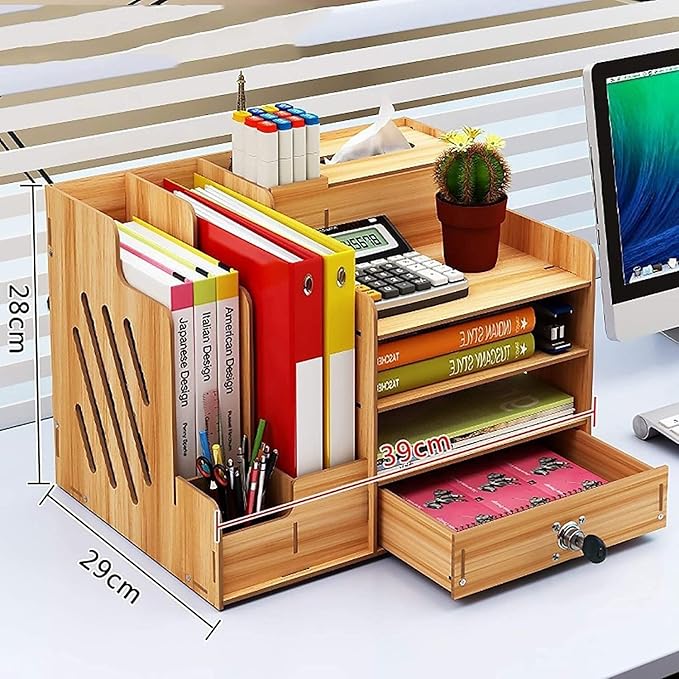 Filing Cabinets for Home Office Storage Drawers Multi-Functional Wood Making Desk Organizer File Cabinet Office Supplies Desktop (Size : A)