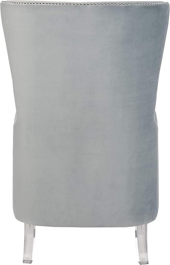 Safavieh Couture Geode Modern Light Silver Wingback Chair