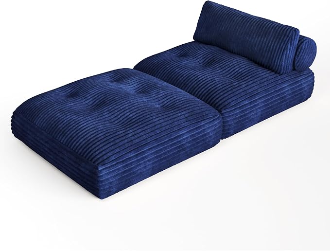 Sleeper Corduroy Chair Bed Sleeper Sofa Couchs Blue