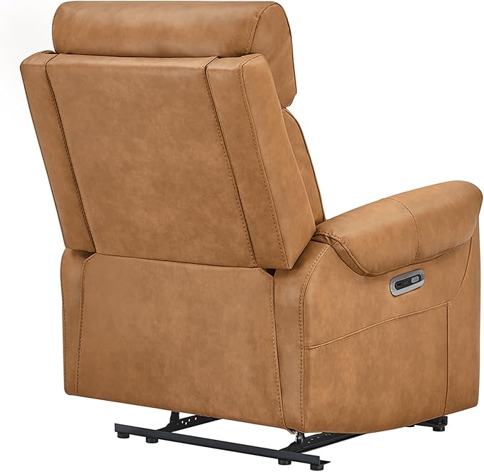 Leather Recliner Chair for Adults Wall Hugger RV Recliner with USB Charging Ports Electric Power Reclining Sofa for Living Room Home Theater Seating Bedroom