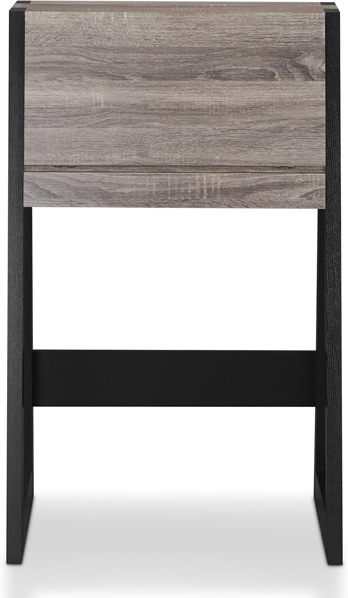Furniture of America Thelos Drop-Down Surface Cabinet Storage Computer Desk Modern Simple Style Desk for Home Office Study Student Writing Desk
