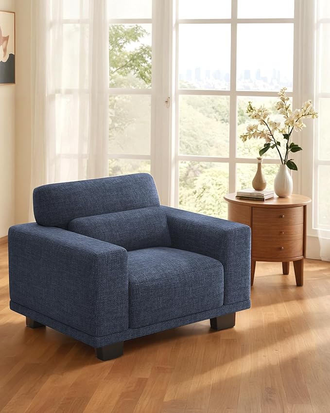 Pipishell Modern Accent Chair Oversized Armchair with Wide Seat Armrests &amp Thick Cushion Reading Chairs Comfy Arm Chair Removable Sofa Cushion and CoverEasy to Install