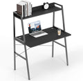 EUREKA ERGONOMIC Ladder Desk with Shelves 43 Inch Ladder Bookcase with Desk Industrial Ladder Desk 2-Tier Home Office PC Ladder Table with Bookshelf Modern Workstation Metal Frame