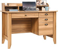 Catrimown Computer Desk with Drawers and Hutch Farmhouse Home Office Desk with File DrawerStudent Girls DesksTeens Writing Table Small Computer Desk for Bedroom Rustic Oak