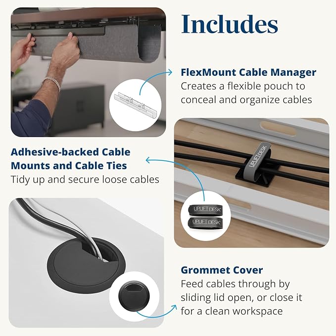 UPLIFTDESK V3 2-Leg Maple Laminate Wood Standing Desk – Adjustable Height Advanced 1-Touch Memory Keypad Under Desk Cable Management Wire Grommets &amp Rocker Board (Black C-Frame 80 x 30 inch)