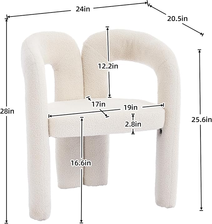 Set of 2 ChairsContemporary Designed Velvet Fabric Upholstered Accent Barrel Side Chair with Plywood Frame and Metal Base for Living Room (Beige Teddy)