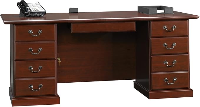 Sauder 109843 Heritage Hill Executive Desk Classic Cherry Finish
