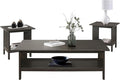 Lexicon Noel 3-Piece Coffee Table Set Antique Gray