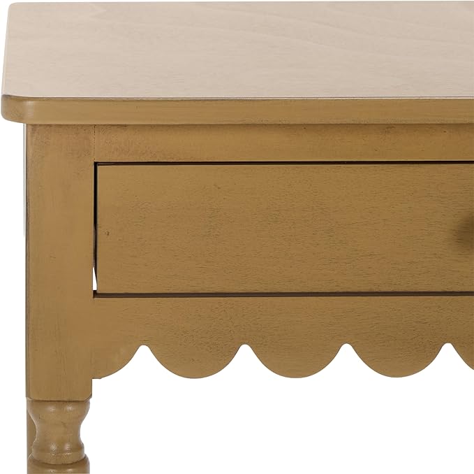 SAFAVIEH Home Collection Haven Farmhouse Country Cottage Desert Brown 2-Drawer Desk Console Table for Entryway Living Room Home Office