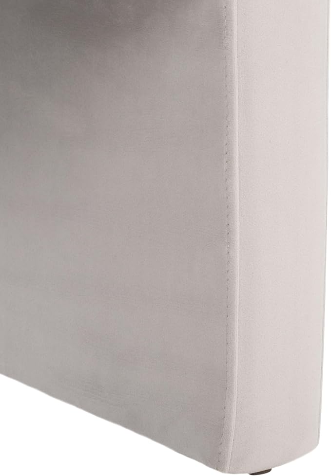 SAFAVIEH Home Collection Gisle Modern Light Grey Velvet Accent Chair (Fully Assembled)