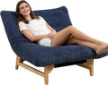 Living Room Chairs Comfy Accent Reading Chair Giant Bean Bag Cloud Chair with Frame for Adults Oversized Beanbag Lounge Sofa for Bedroom (Blue)