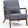 Rovibek Striped Accent Chair for Bedroom - Modern Accent Chairs with Lumbar Pillow Comfortable Reading Chair with 4.7in Thick Cushions Small Living Room Chairs for Small Spaces