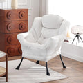 Lazy Chair Large Accent Chair Modern Comfy Armchair Beige Chair for Living Room Bedroom Dorm Room Office Apartment Reading Relaxing Use