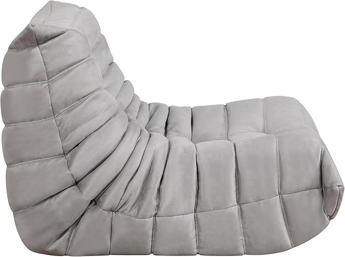 Lexicon Single Sofa Chair Floor Sofa Couch 33.5 Microfiber Floor Sofa Chair for Living Room Accent Chair High Resilient Foam-Filled Accent Single Chair for Bedroom/Office/Waiting Room Grey