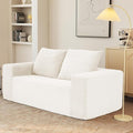 71 Boneless Couch Loveseat Sofa Comfy Deep Seat Cloud Couch Memory Foam No Assembly Required Floor Sofa for Living Room Bedroom Apartment Small Spaces Corduroy White