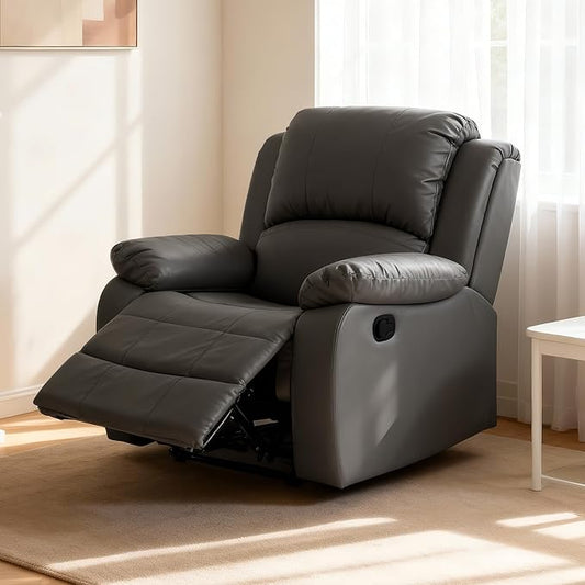 Manual Recliner Chair Lazy Boy Leather Recliner Perfect for Lounging in The Living Room Home Theater and Bedroom an Excellent Gift for Home
