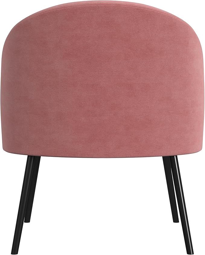 Homepop Home Decor | Upholstered Modern Accent Chair | Accent Chairs for Living Room &amp Bedroom | Decorative Home Furniture Blush Velvet