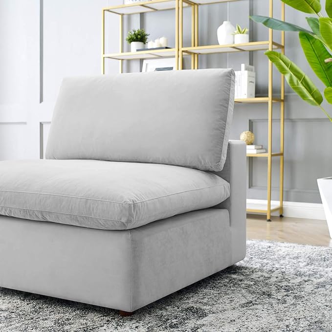 Modway Modular Sofa Commix Down Filled Overstuffed Performance Velvet