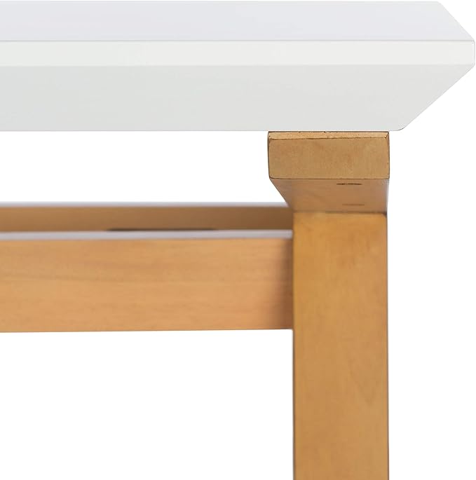 SAFAVIEH Home Collection Reid Oak/ White Computer Table Home Office Work Study Desk