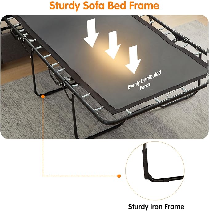 57 Pull Out Sofa Bed with Mattress Convertible Sofa Bed Loveseat Twin Sleeper Sofa Couch with Pocketed Coil Seating Upholstered Fabric Sofa Bed for Small SpacesGrey | sofa bed futon sofa bed so