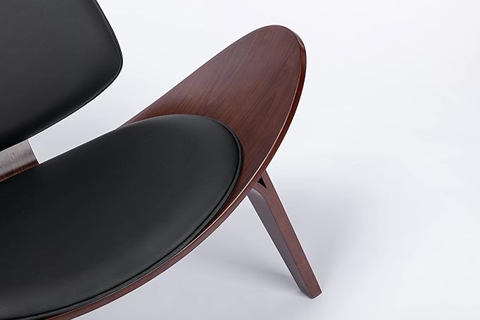 Medieval Modern Chair Shell Leisure Chair Artificial Leather Tripod Classic Design Chair Suitable for Reading Chair in Living Room Bedroom Study and OfficeSet of 1