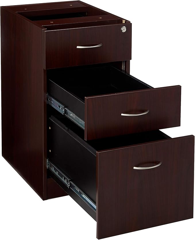 Lorell LLR69603 69000 Series Free Standing Fixed Pedestals Mahogany