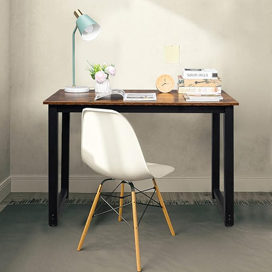 43 Home Office Desk Corner Desk Gaming Desk Industrial Corner Writing Desk Corner Computer Gaming Desks for Office Writing Workstation Wooden TableWooden Executive Work Desk Workstation for Student