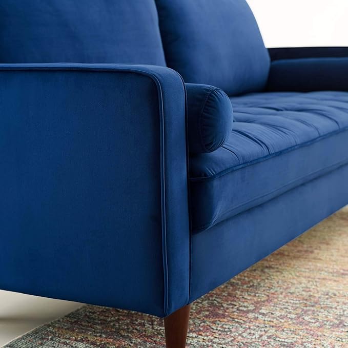 Modway EEI-3764-NAV Valour Performance Velvet Sofa Navy