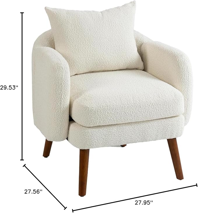 Wood Frame Armchair Modern Accent Chair Lounge Chair for Living Room
