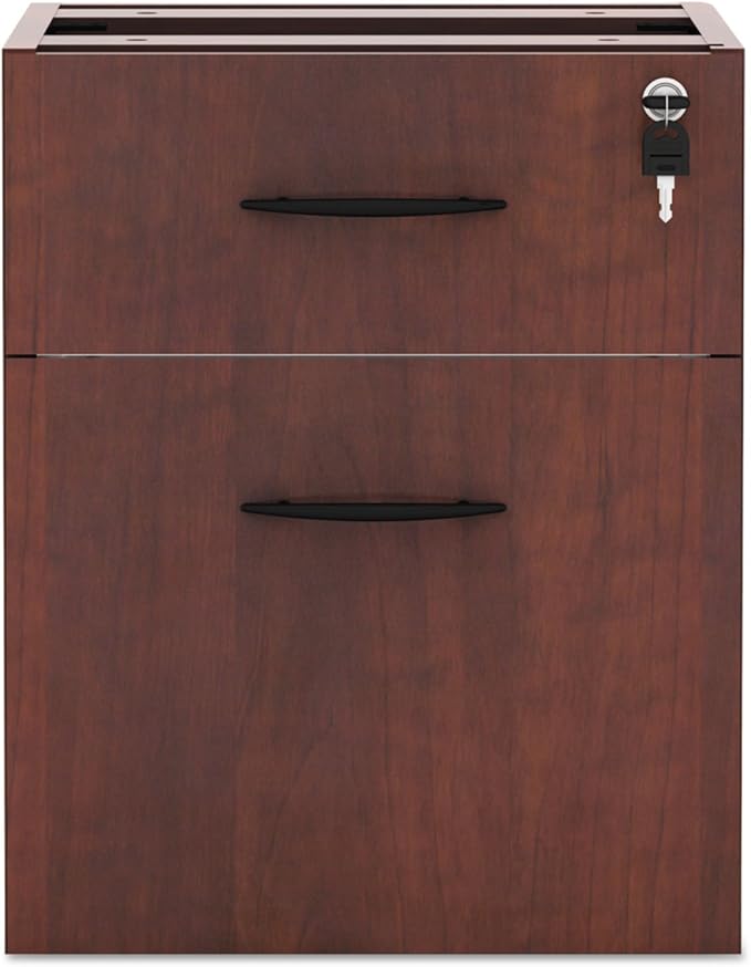 Alera Valencia 3/4 Box/File Worksurface Pedestal Medium Cherry (ALEVA552222MC)