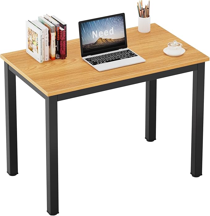 Need Small Computer Desk 31-1/2 Sturdy and Heavy Duty Writing Desk for Small Spaces and Small Desk Study Table Laptop Desk- AC3BB-80-40