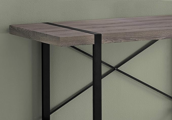 Computer Desk Home Office Laptop 48 l Work Brown Laminate Black Metal Contemporary Modern SD424