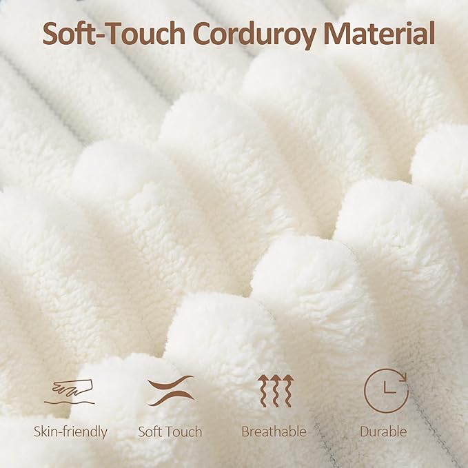 110 Boneless Sectional Couch with Chaise Lounge Cloud Couch Compressed Sofa L Shape No Assembly Memory Foam Sofa for Living Room White Corduroy