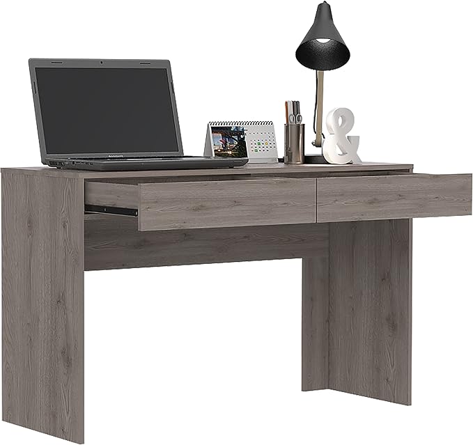 Home Office Desk Home Office Desk Writing Computer Desk Two DrawersGrey