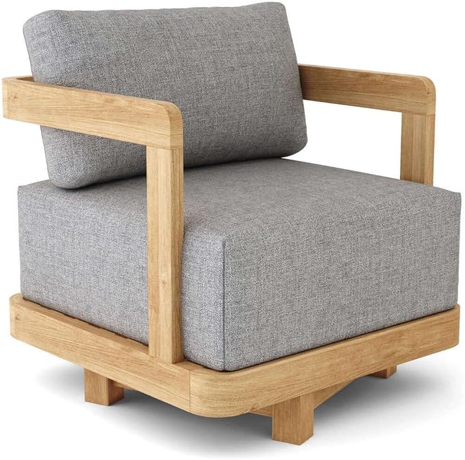 Maykoosh Farmhouse Swivel Armchair - Comfortable Accent Chair for Living Room Bedroom Office