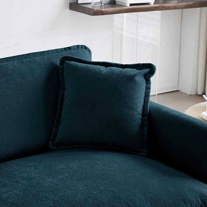 111.5 Sectional Sofa Couch for Living Room Modern Convertible Sofa Couch with Pillows Mid-Century Modern Sleeper Sofa 4-Seater Sofa for Living Room Apartment OfficeBlue