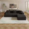 LIFE SKY Modern L-Shaped Sectional Sofa: CertiPUR-US &amp Oeko-TEX Certified Corduroy Fabric - 100% Polyurethane Foam Modular Couch for Urban Apartments Living Room