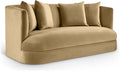 Meridian Furniture 699Camel-L Alder Collection Modern | Contemporary Loveseat with Ultra Luxe Camel 460 GSM Velvet Solid Wood Frame 66 W x 36 D x 30 H Camel