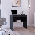 80 C Writing Desk Compact Workstation with Drawer and Lower Shelf for Home Office and Small Spaces