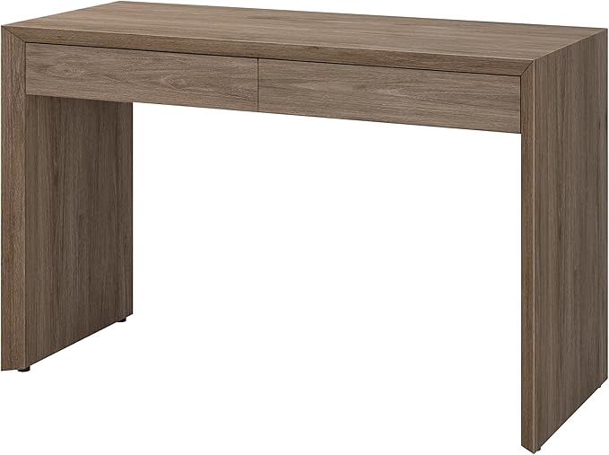 Henn&ampHart 48 Modern Rectangular Wooden Home Office Desk Computer Desk Writing Table with 2 Storage Drawers for Home Office Weathered Gray
