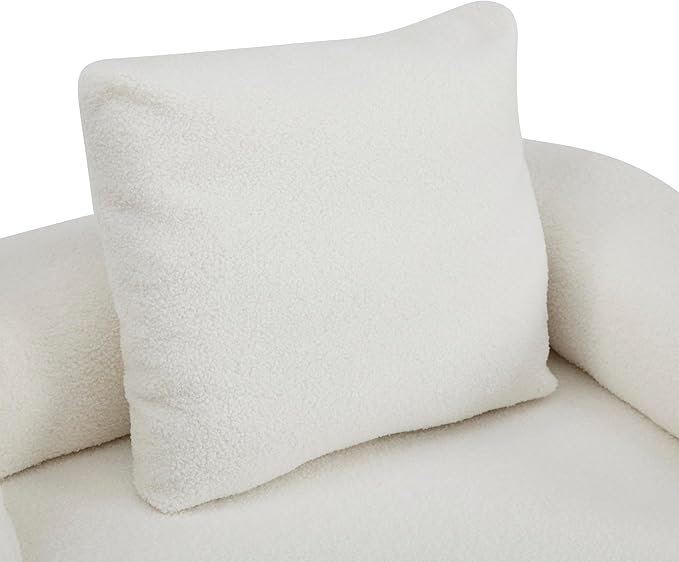 Christopher Knight Home Gilly 78 Modern Boucle Upholstered Sofa with Pillow Oversized Comfy Cloud Couch with Wooden Frame 3-Seater Sofa Couch for Living Room Bedroom Home Office Beige