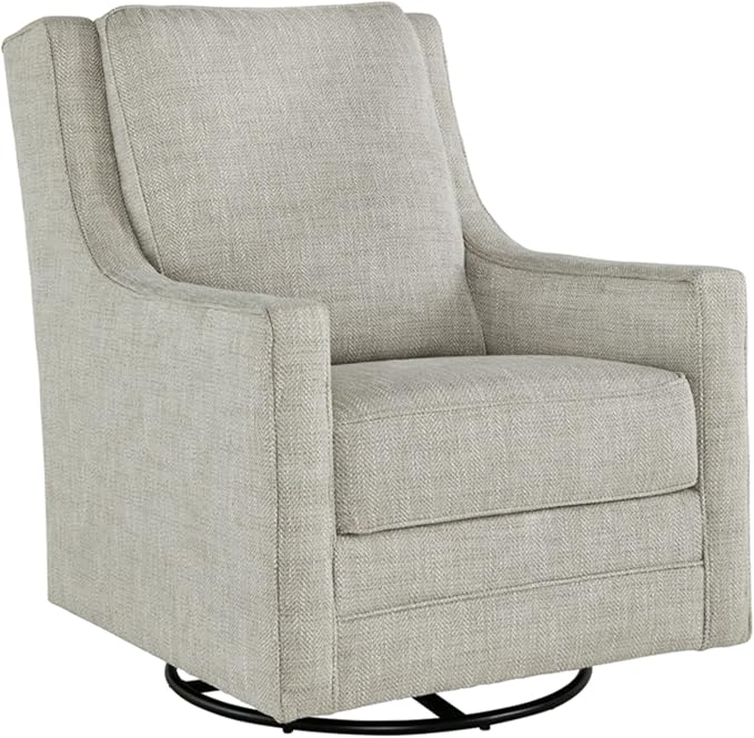 Signature Design by Ashley Kambria Casual Upholstered Swivel Glider Accent Chair Gray